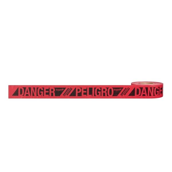 Milwaukee Tool 500 ft. Reinforced Red Barricade Tape - Danger/Peligro 76-0604